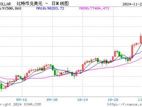 比特币突破97500美元 冲击10万美元？